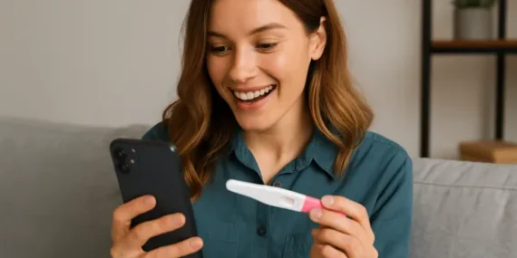 Teste de gravidez Grátis Ultra-Rápido no seu celular Online